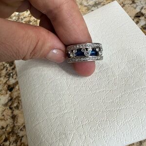 Disney Dazzling Silver and Blue Women's ring size 8Ring